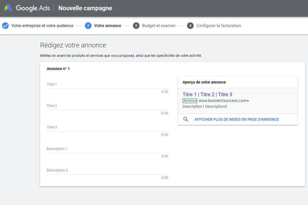 Rédiger une annonce sur Google Adwords