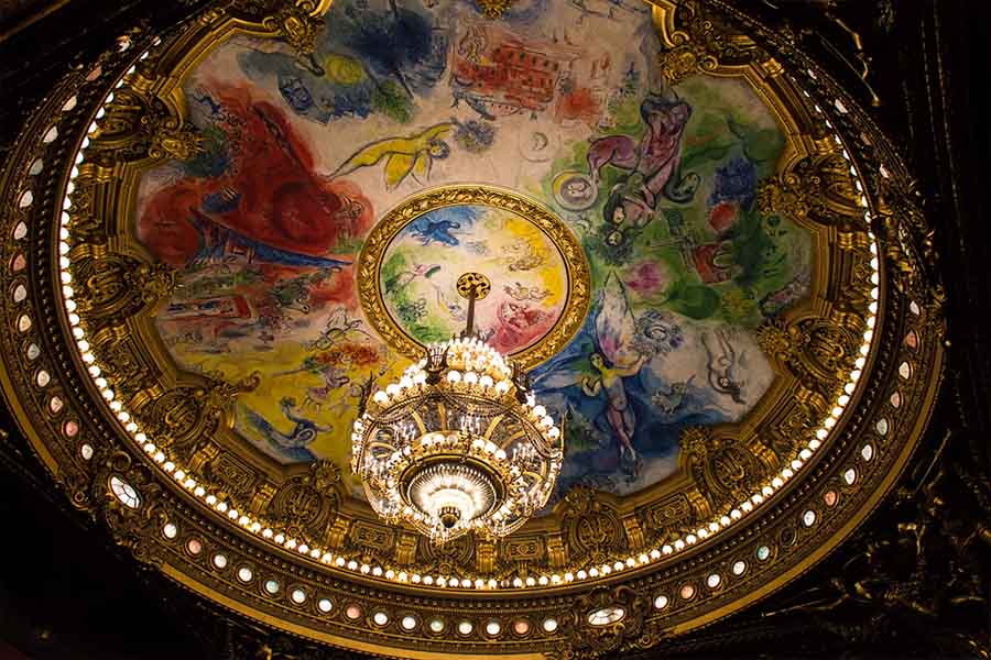 ceiling painted by art master Chagall