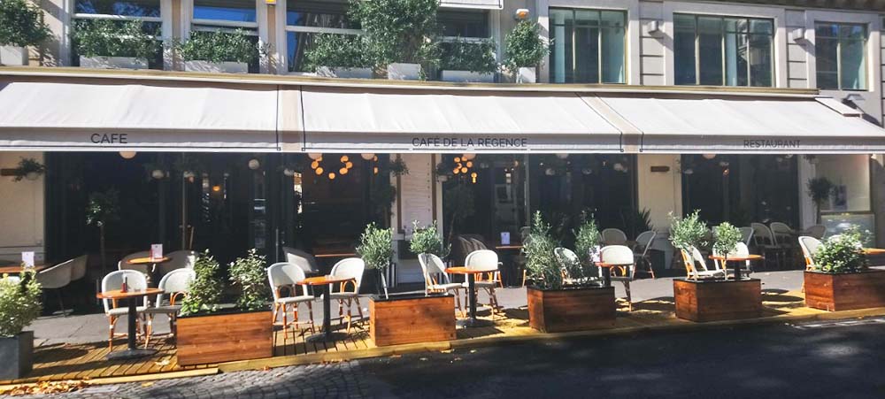 Café de la Régence restaurant à proximité du Louvre avec un salon privé