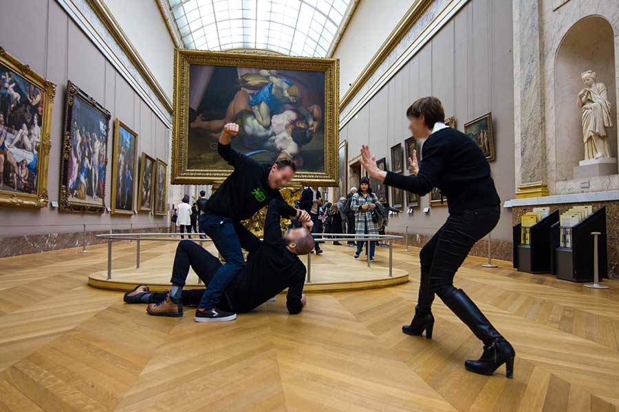 Louvre during a team building session