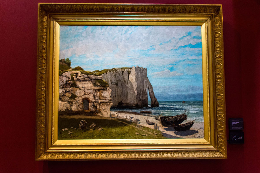 Musée d'Orsay work the Etret cliffs after the storm courbet