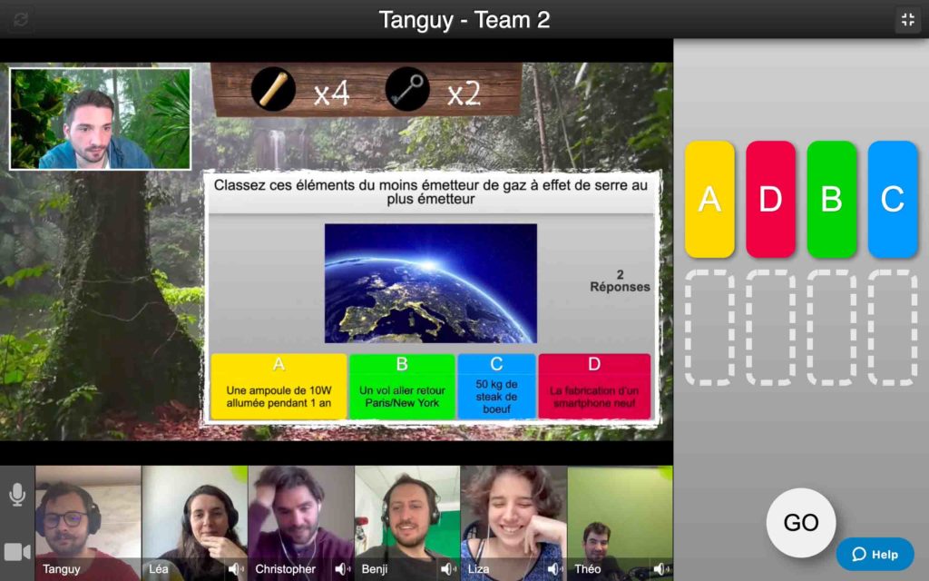 team building environnement en ligne