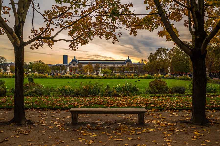 view of the musee d'orsay from the tuileries garden