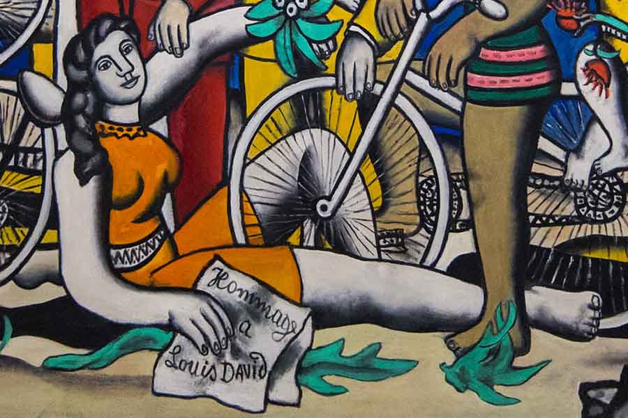 détail du tableau fernand léger les loisirs femme référence à marat