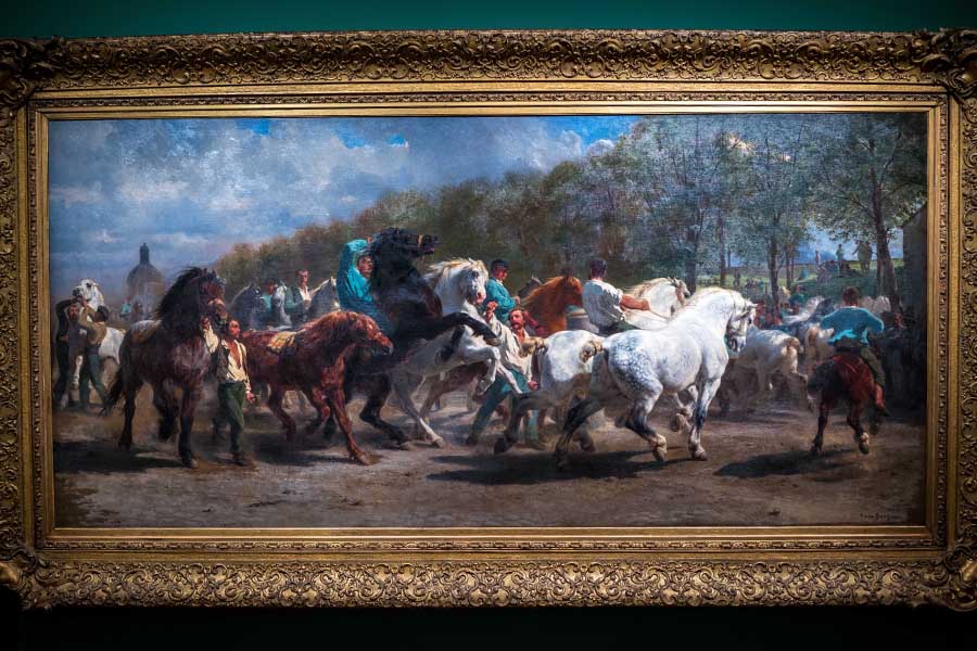 painting rosa bonheur the horses market 1853