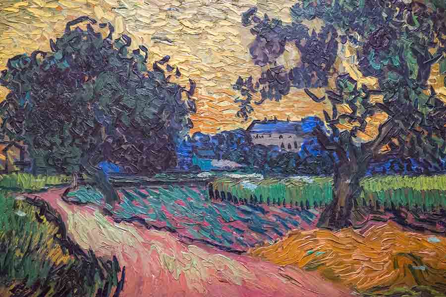 detail of van gogh painting at auvers sur oise