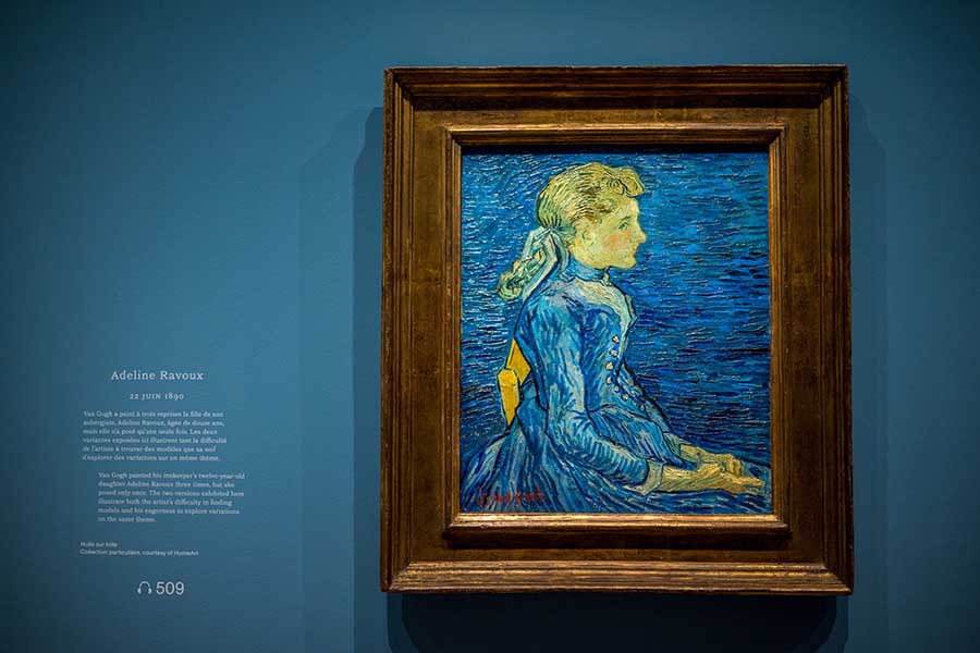 Van Gogh art exhibition adeline Ravoux portrait