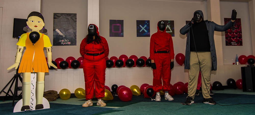Engage in thrilling competitive games designed for TV show-inspired team building