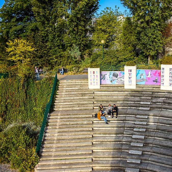 Vue parc Belleville pour un team building