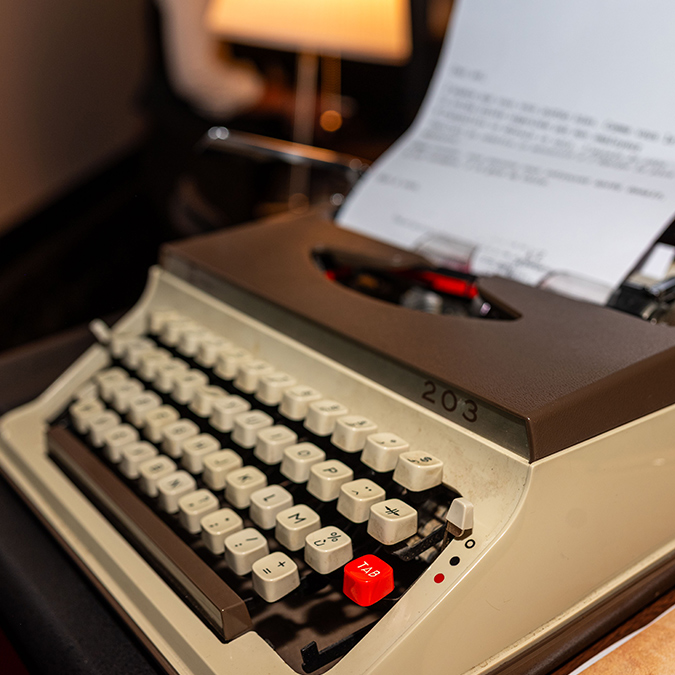 team building en entreprise machine à écrire pour personnalisation