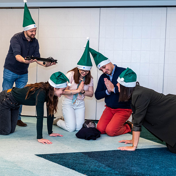 Activité team building noël défi photo crèche vivante